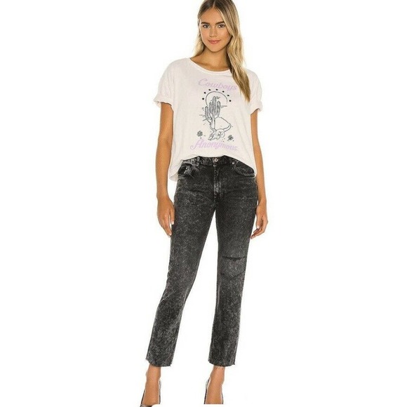 Free People 26 Vixen Cigarette Jean In Black - Picture 4 of 12